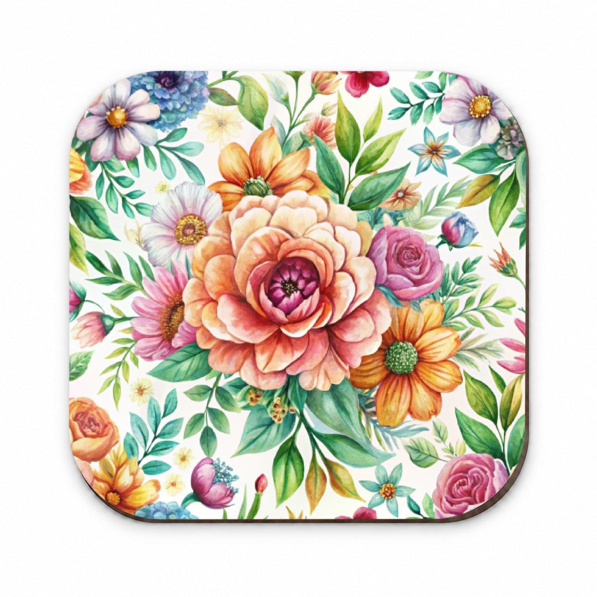Boho Flowers Watercolor Fridge Magnet
