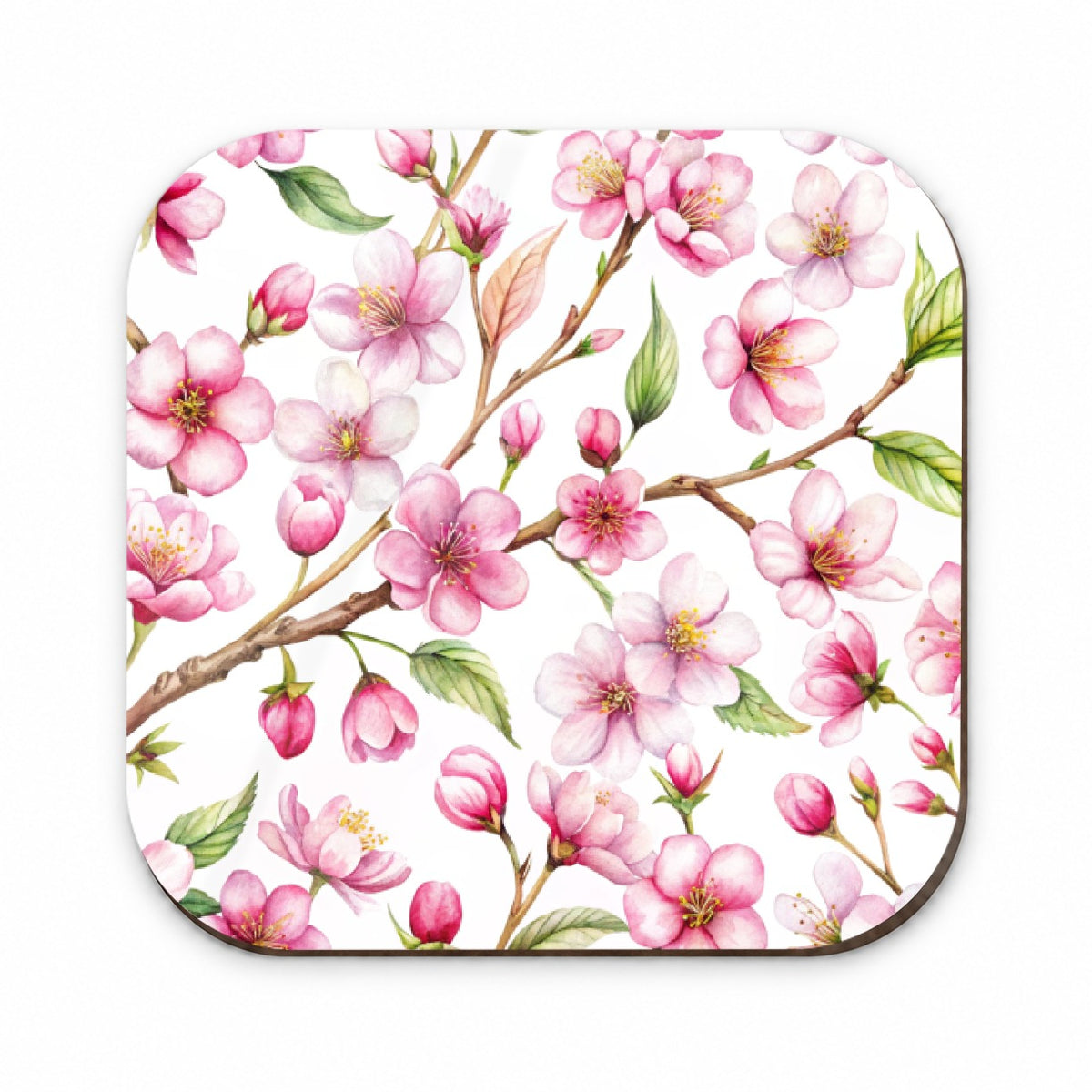 Cherry Blossom Flowers White Fridge Magnet