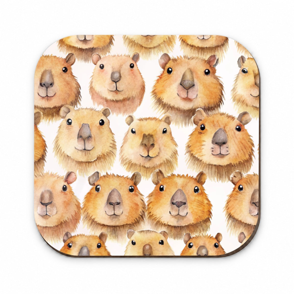 Cute Capybara Faces Watercolor Fridge Magnet