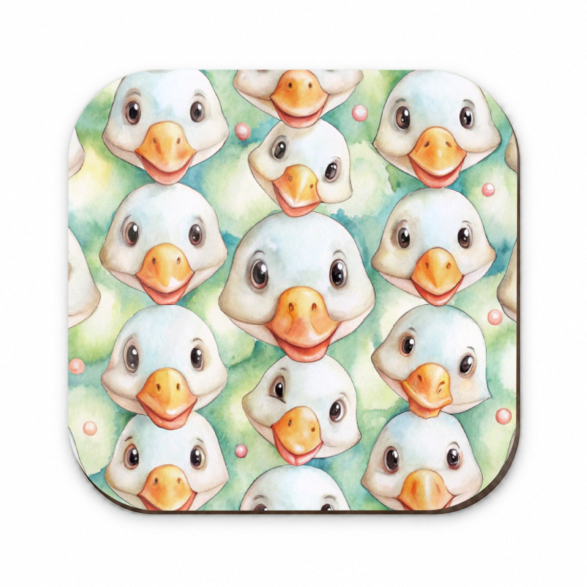 Cute Geese Faces Watercolor Fridge Magnet