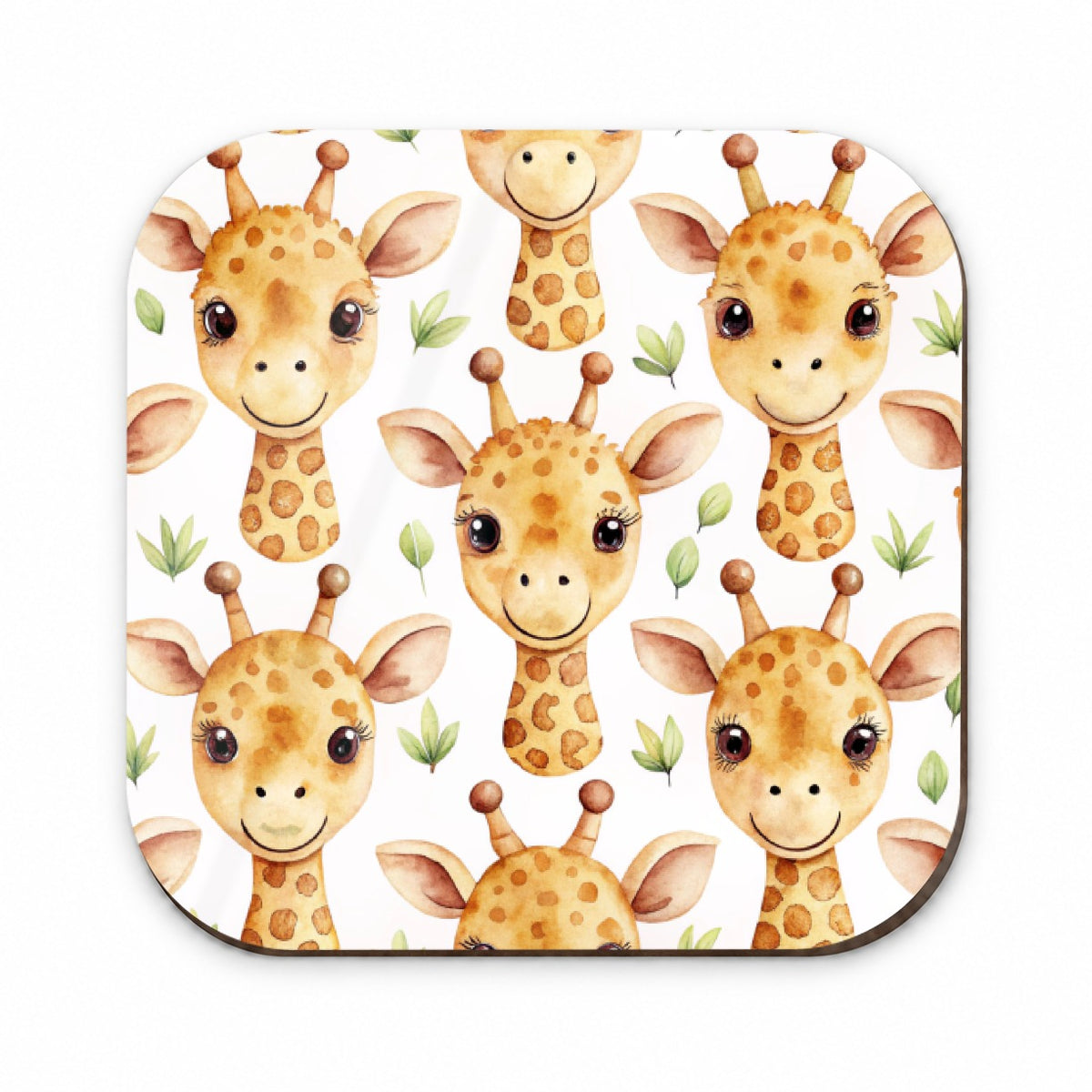 Cute Giraffe Faces Watercolor Fridge Magnet
