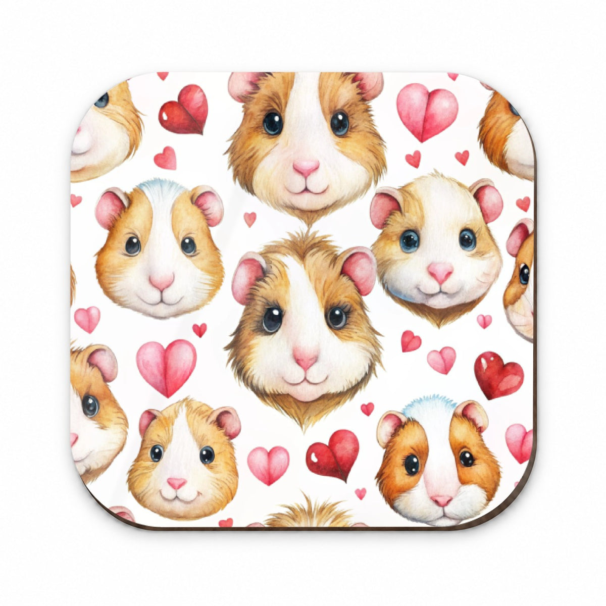 Cute Guinea Pig Faces Hearts Fridge Magnet
