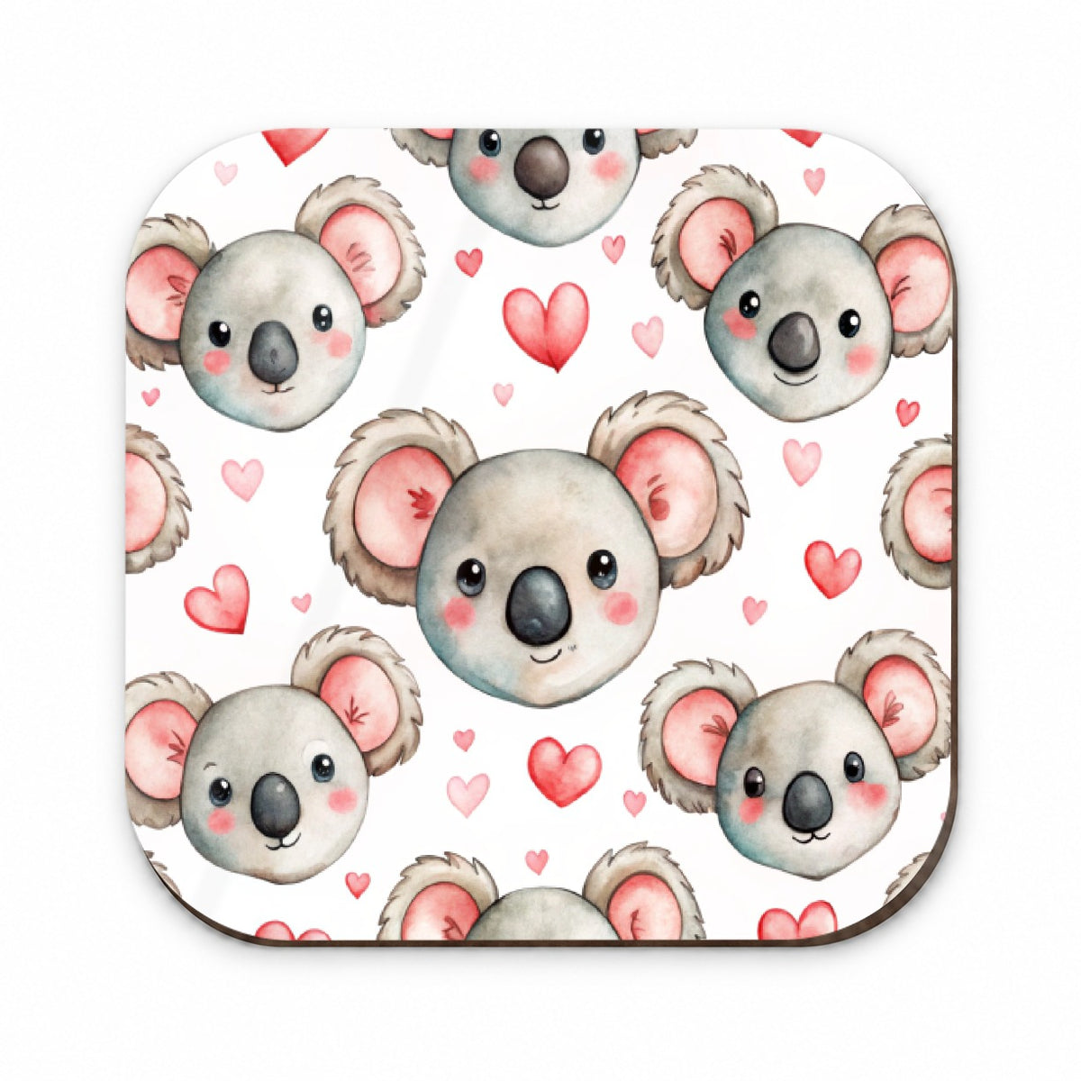 Cute Koala Bears Faces Hearts Fridge Magnet