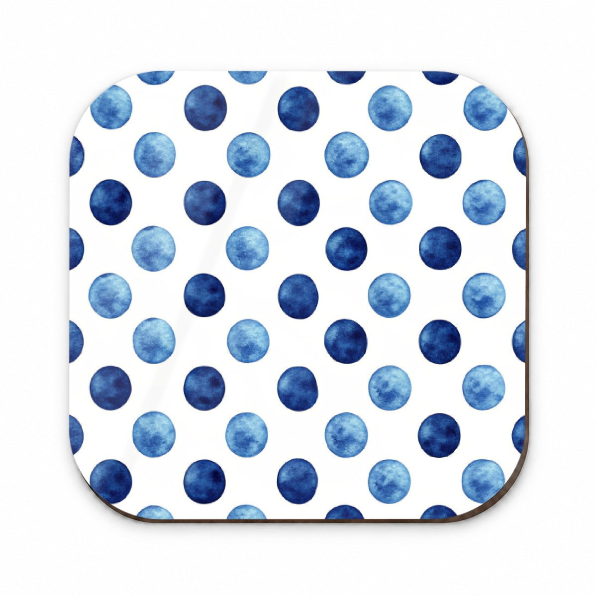 Dark Blue Polka Dots White Background Fridge Magnet