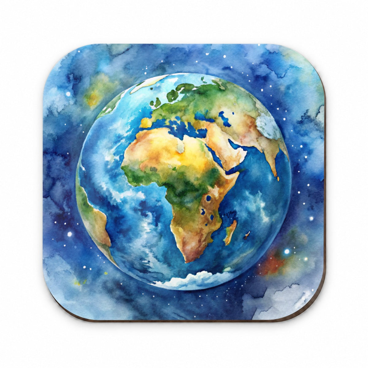 Earth Africa Asia Europe From Space Watercolor Fridge Magnet