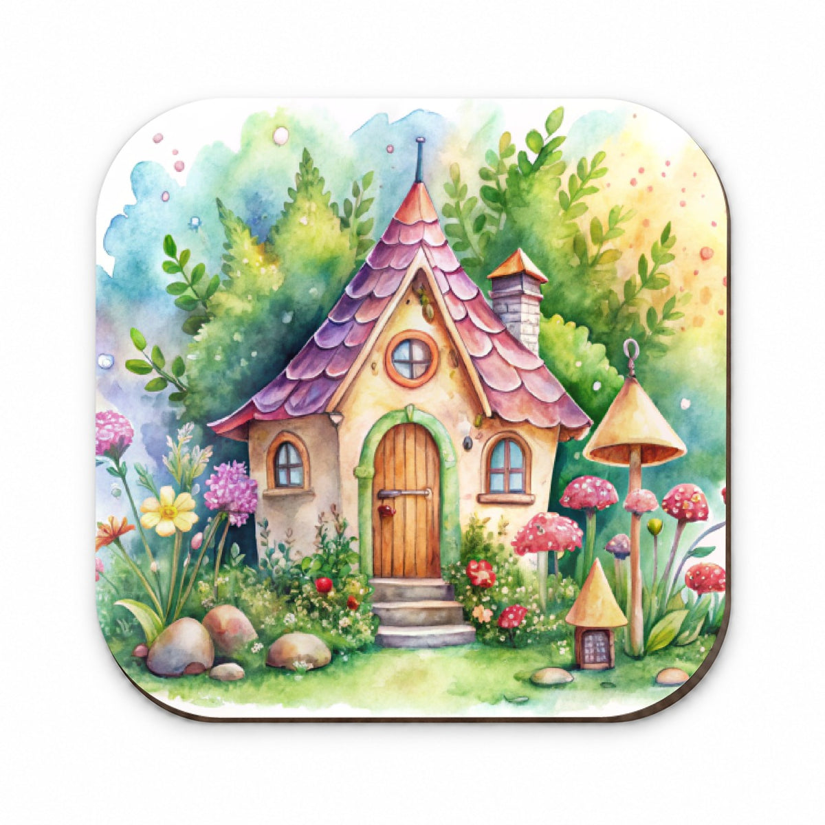 Fairy House Watercolor Adorable Fridge Magnet
