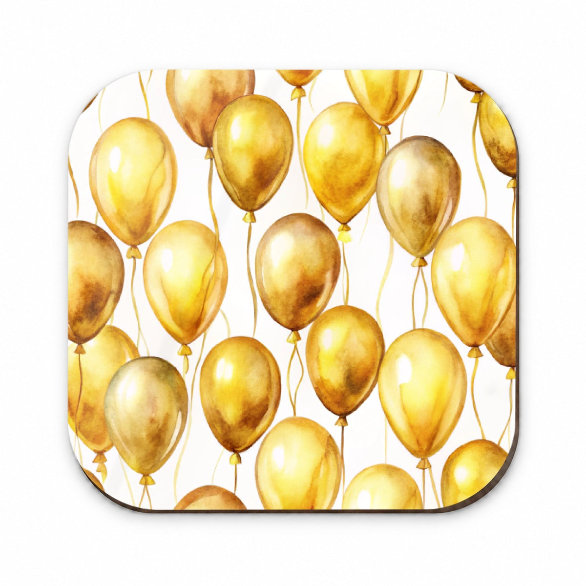 Gold Balloons Watercolor Birthday Anniversary Fridge Magnet