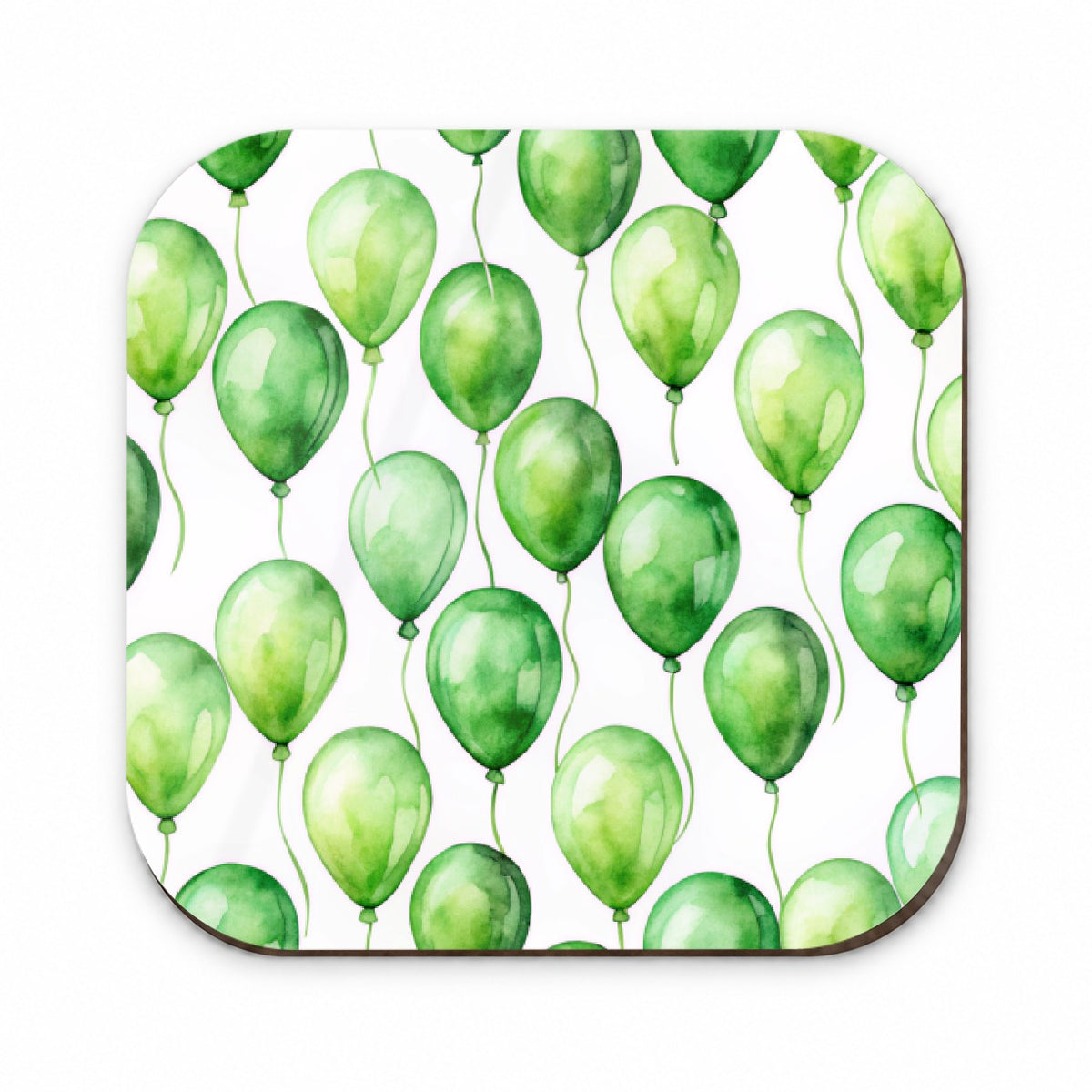 Green Balloons Watercolor Birthday Fridge Magnet