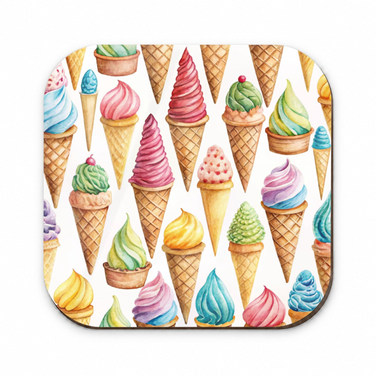 Ice Cream Cones Colorful Fridge Magnet