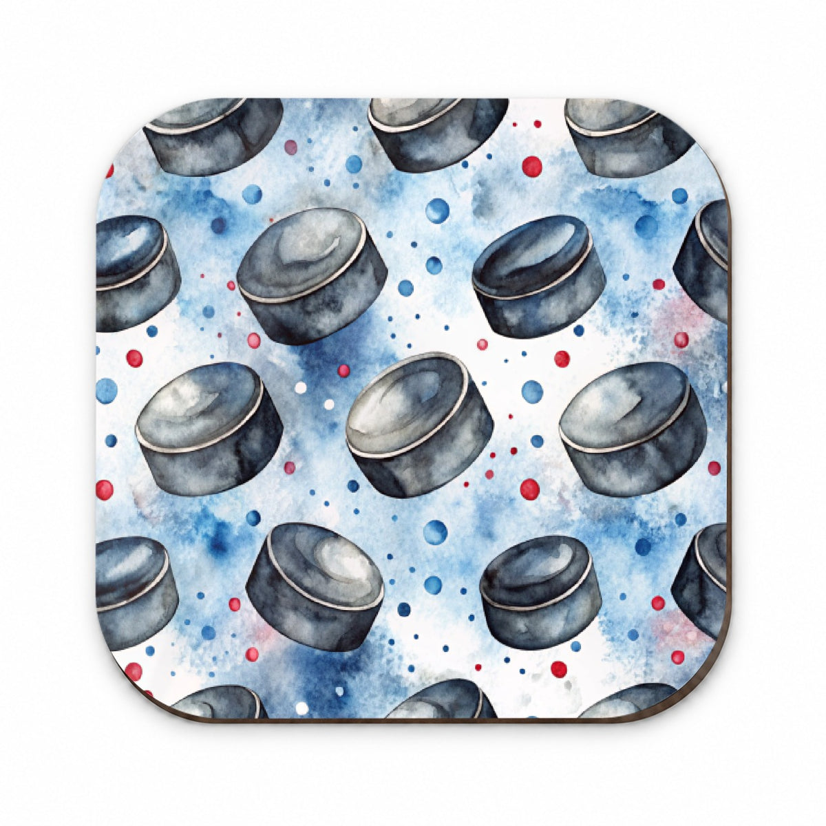 Ice Hockey Pucks Watercolor Fridge Magnet