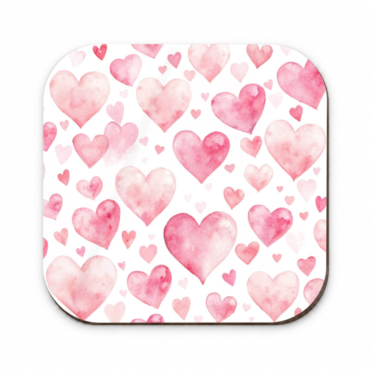 Light Pink Scattered Hearts Watercolor Fridge Magnet