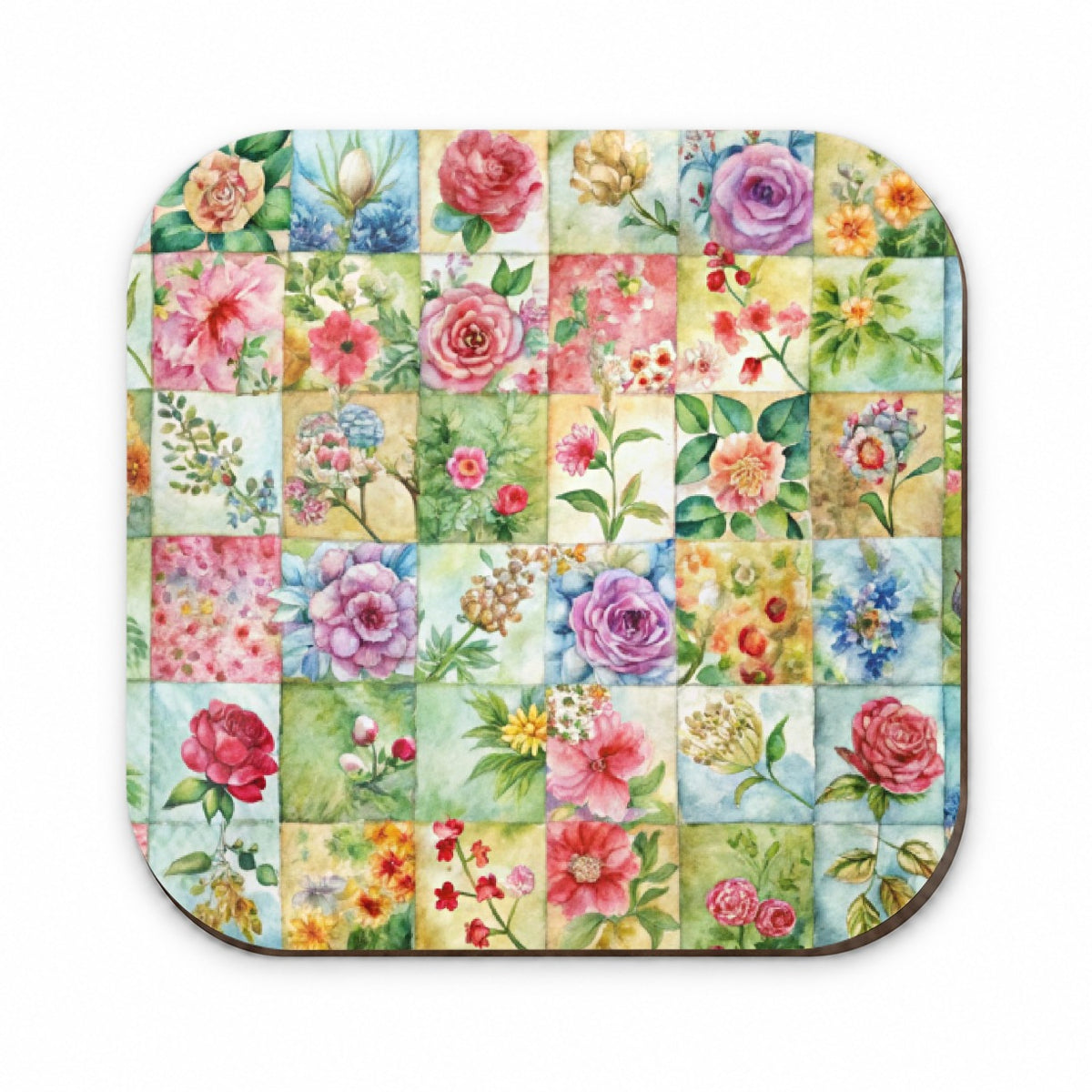 Patchwork Floral Quilt Quilter Sewing Watercolor Fridge Magnet