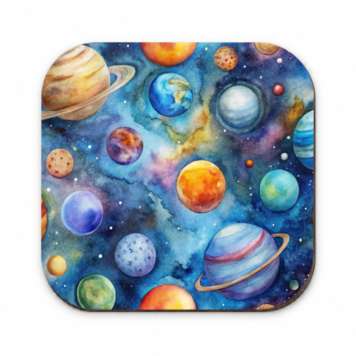 Planets Outer Space Astronomy Watercolor Fridge Magnet
