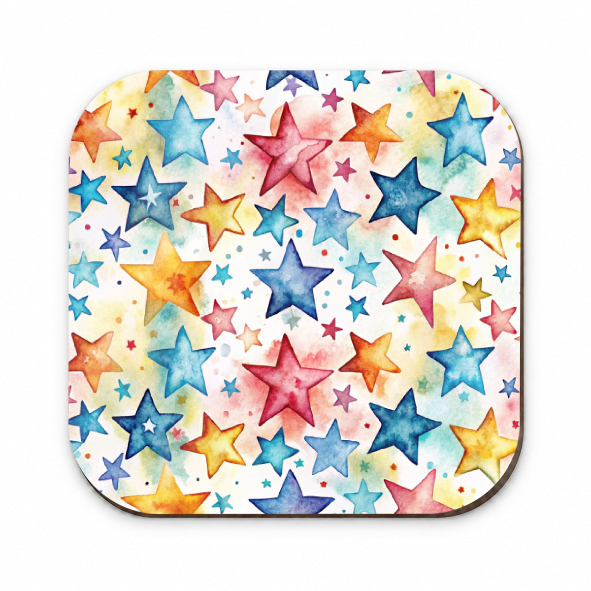 Stars Colorful Watercolor Fridge Magnet