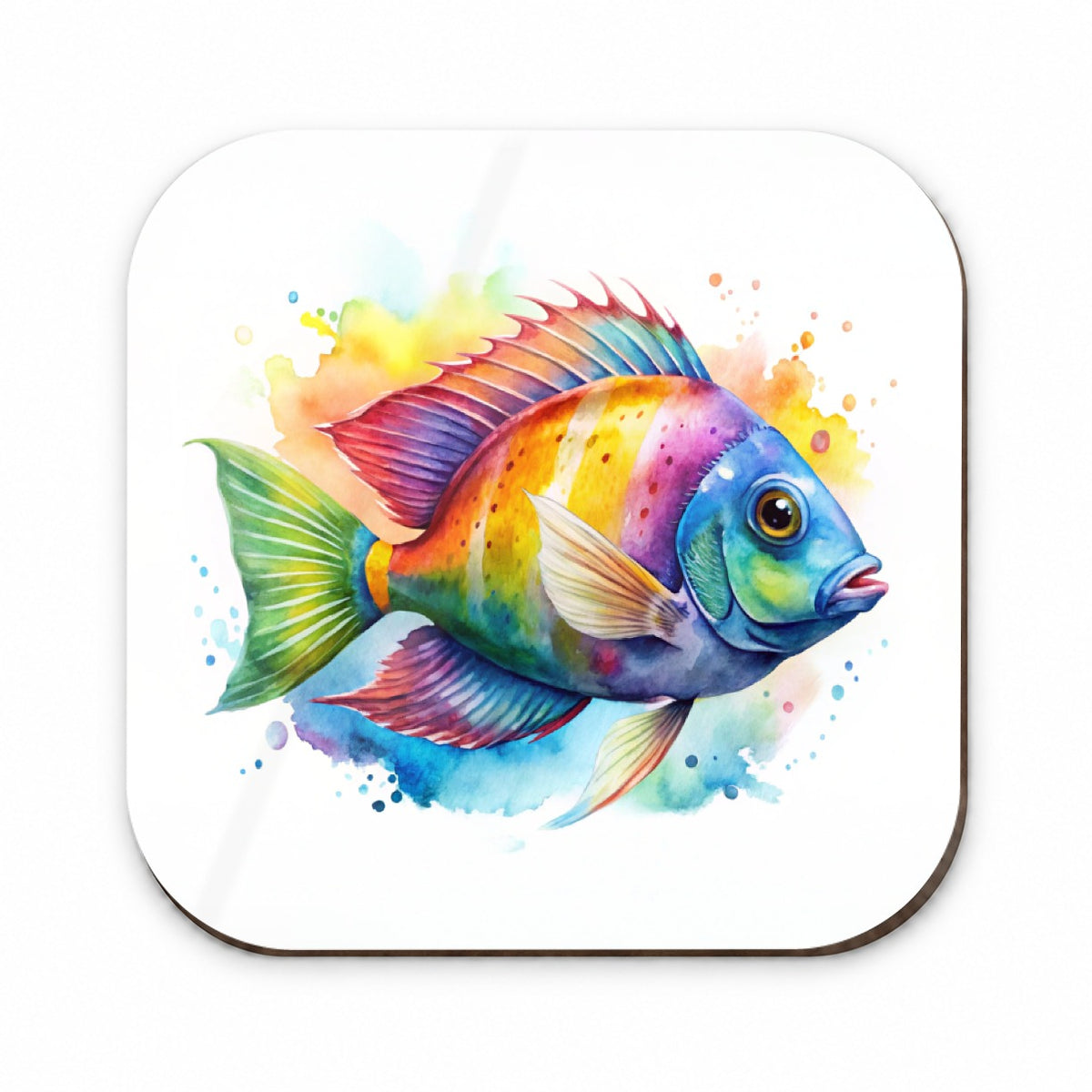 Tropical Fish Watercolor Design Fridge Magnet