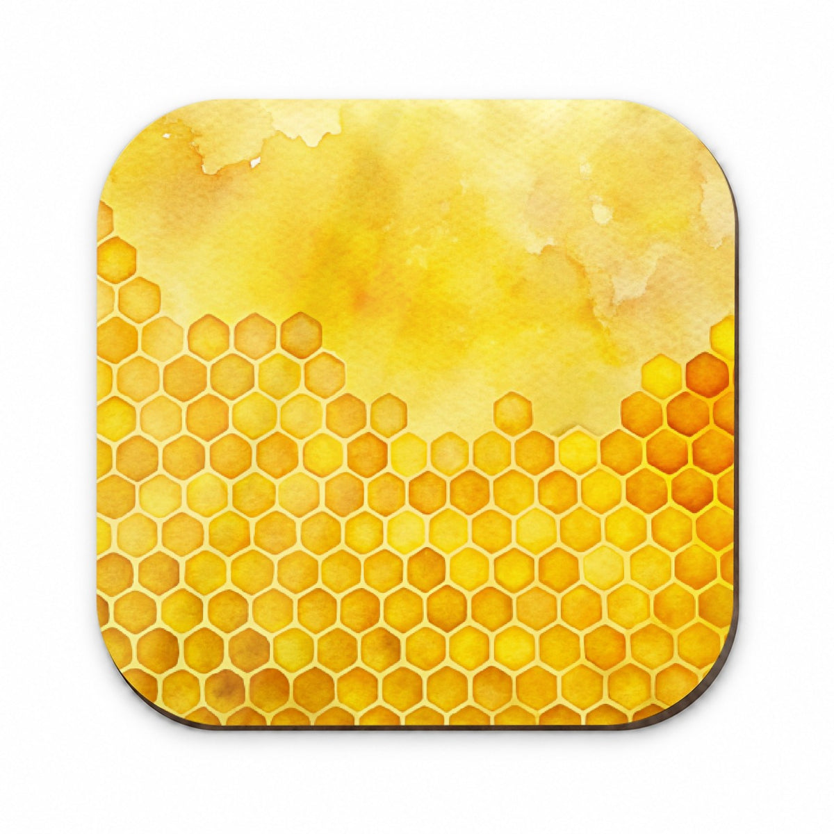 Yellow Honeycomb Background Watercolor Fridge Magnet