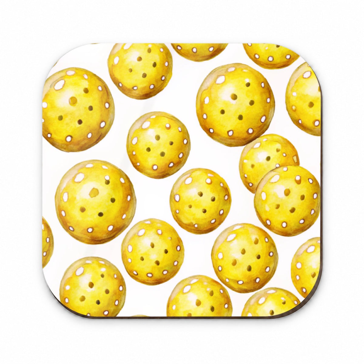Yellow Pickleballs Watercolor Fridge Magnet