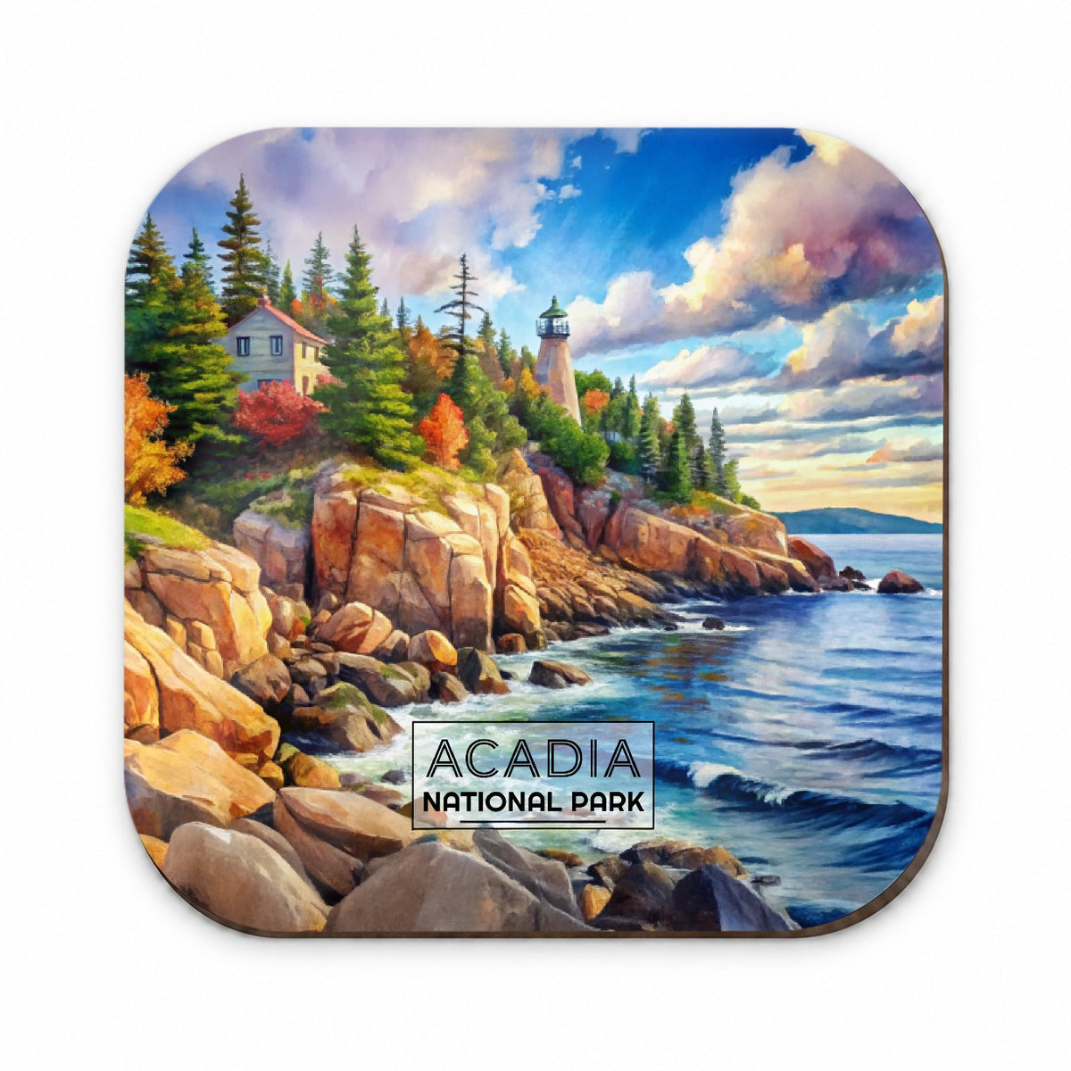 Acadia National Park Maine Watercolor Fridge Magnet