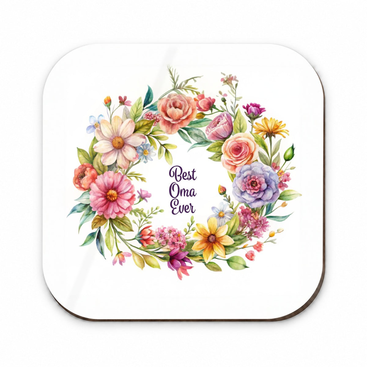 Best Oma German Grandma Ever Flowers Fridge Magnet