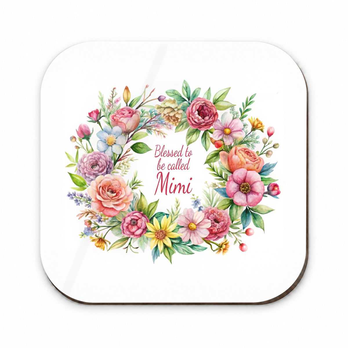 Blessed To Be Called Mimi Grandma Flowers Floral Fridge Magnet