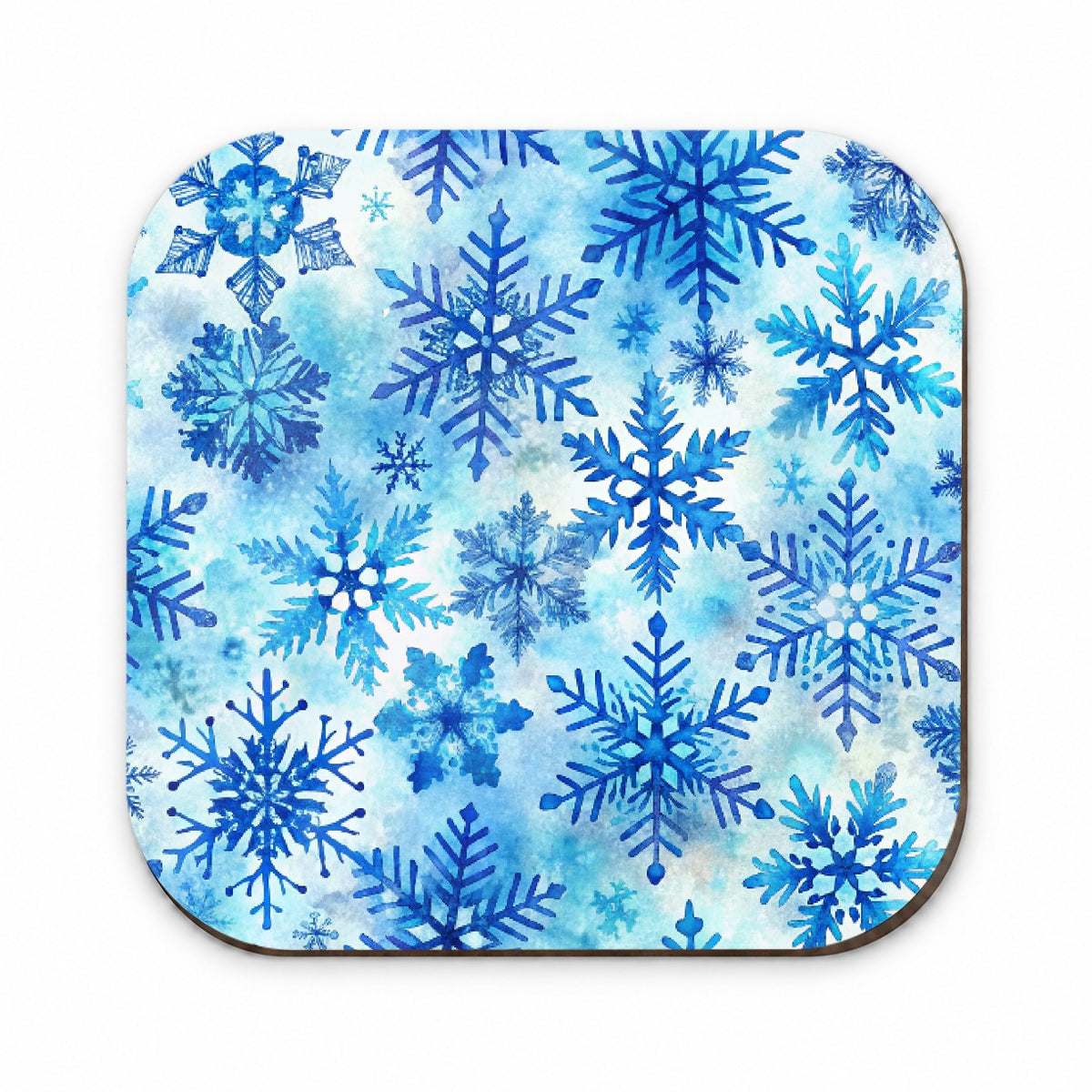 Blue Snowflakes Watercolor Fridge Magnet