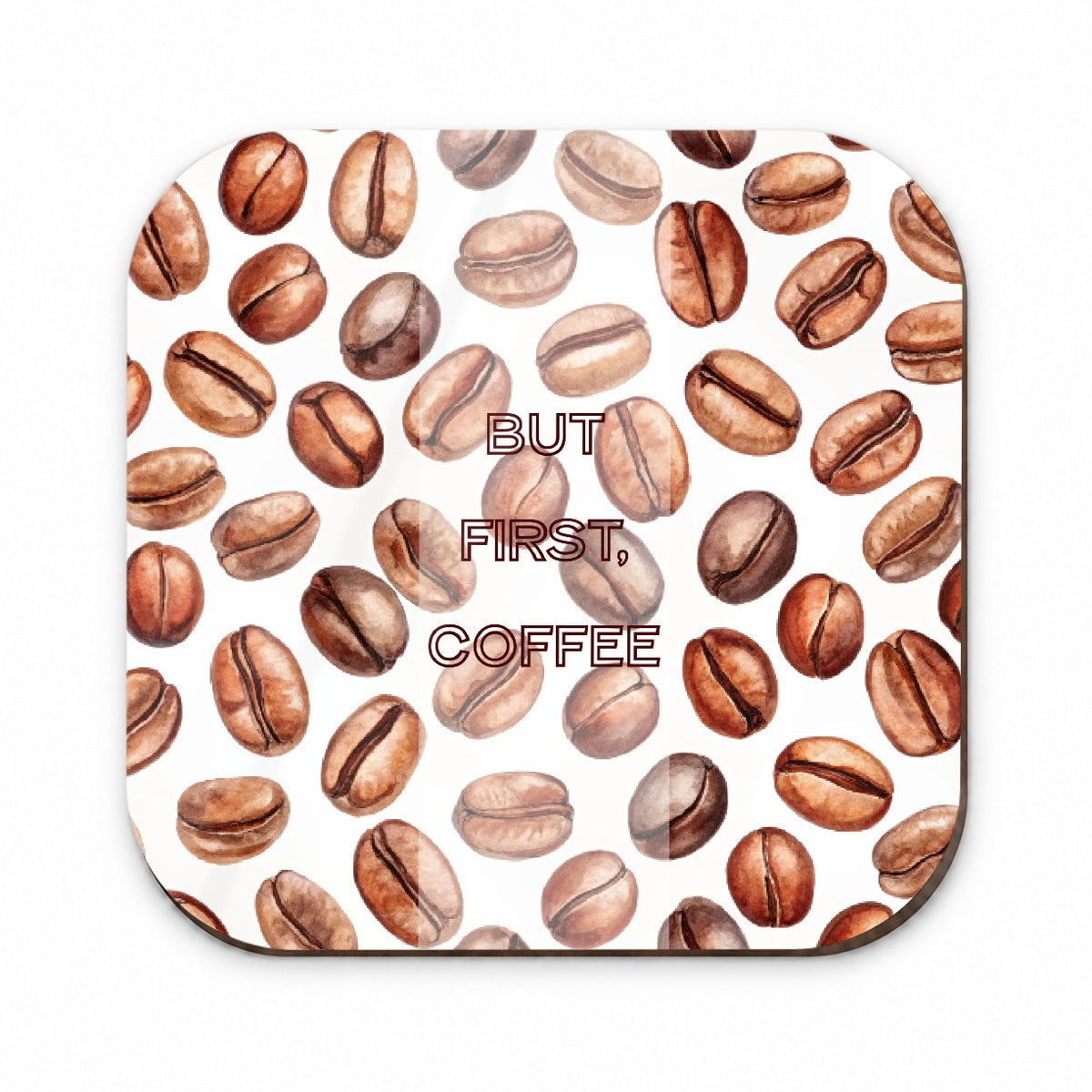 But First Coffee Beans Scattered Fridge Magnet