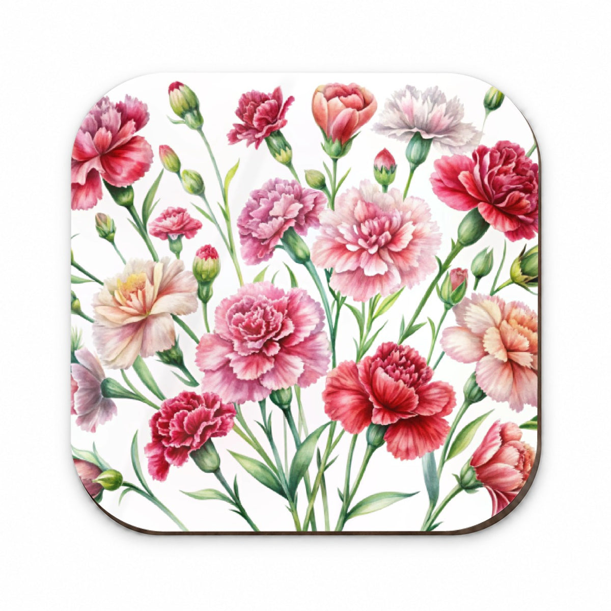 Carnations Flowers Watercolor Fridge Magnet