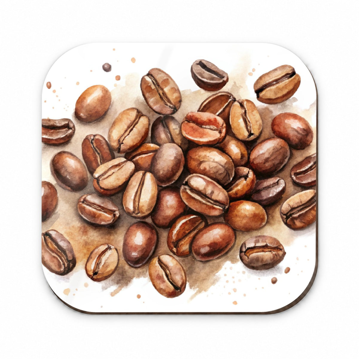 Coffee Beans Watercolor Fridge Magnet