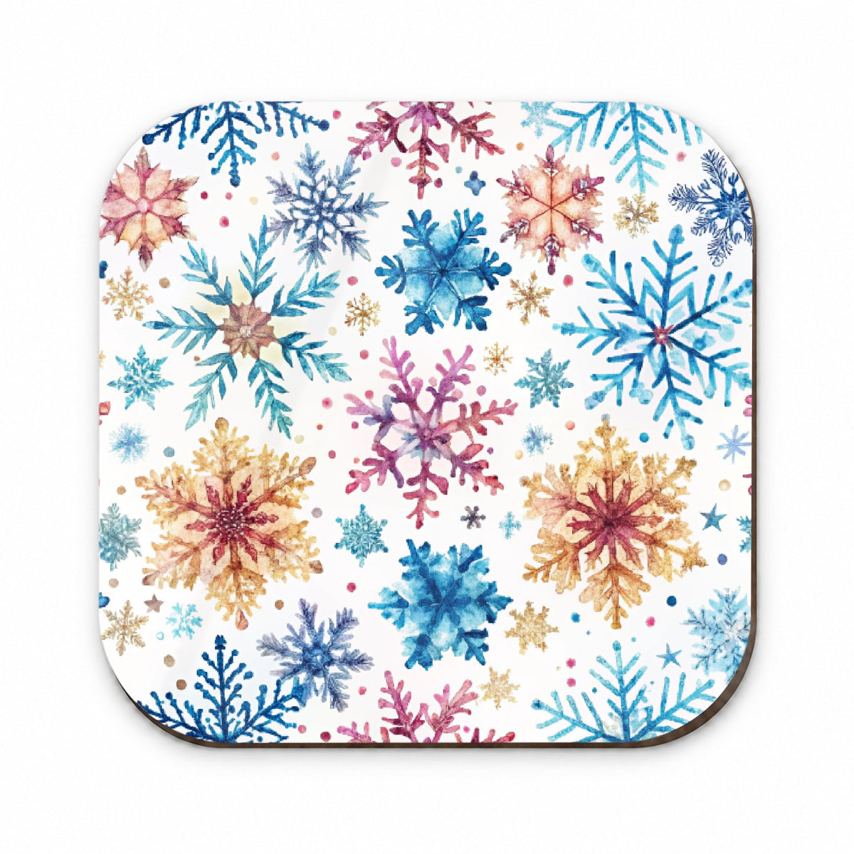 Colorful Snowflakes Winter Fridge Magnet