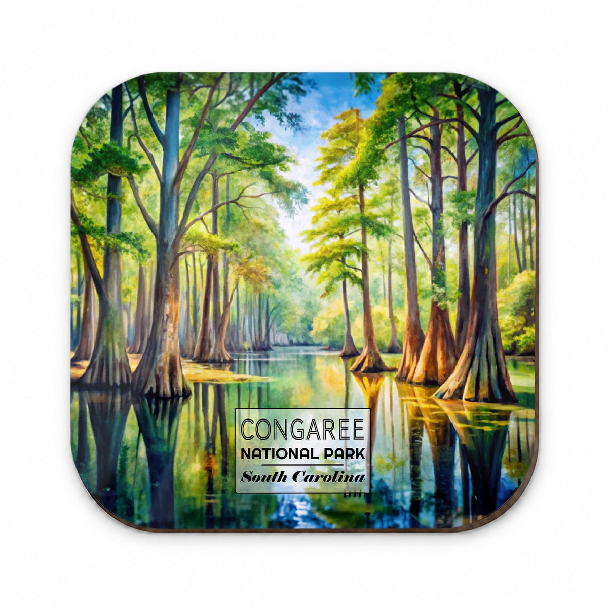Congaree National Park South Carolina Watercolor Fridge Magnet