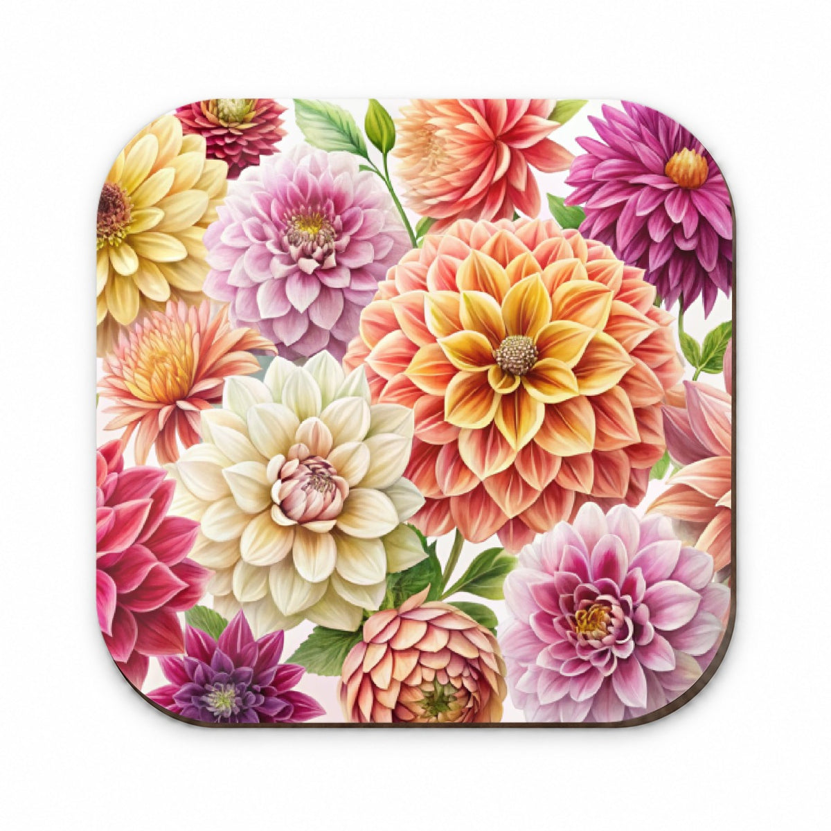 Dahlia Flowers Watercolor Fridge Magnet