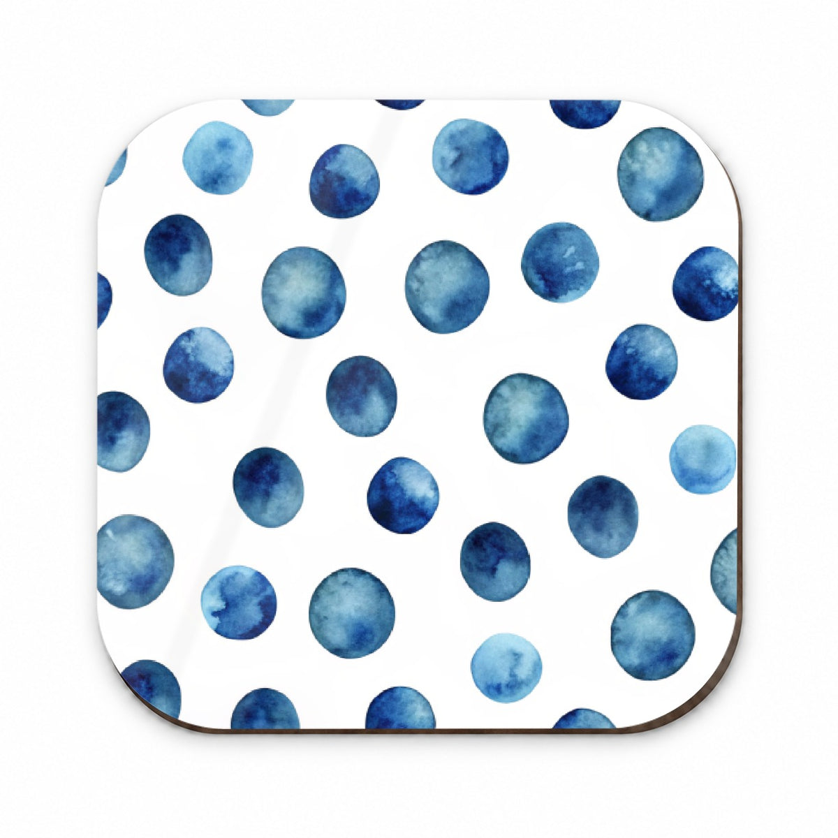 Dark Blue Polka Dots Fun White Background Fridge Magnet