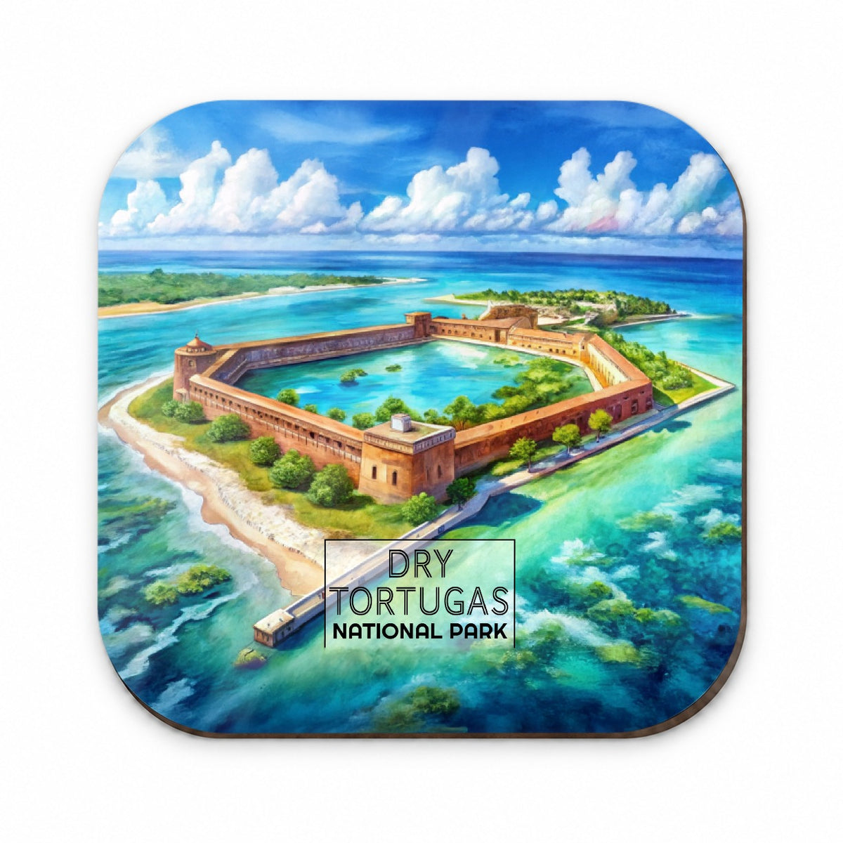 Dry Tortugas National Park Florida Watercolor Fridge Magnet