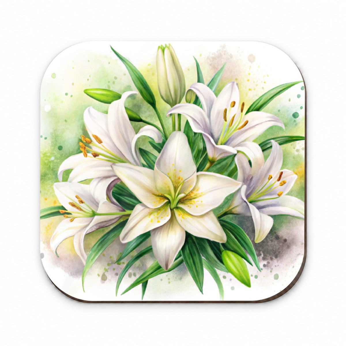 Easter Lily Flowers Watercolor Fridge Magnet