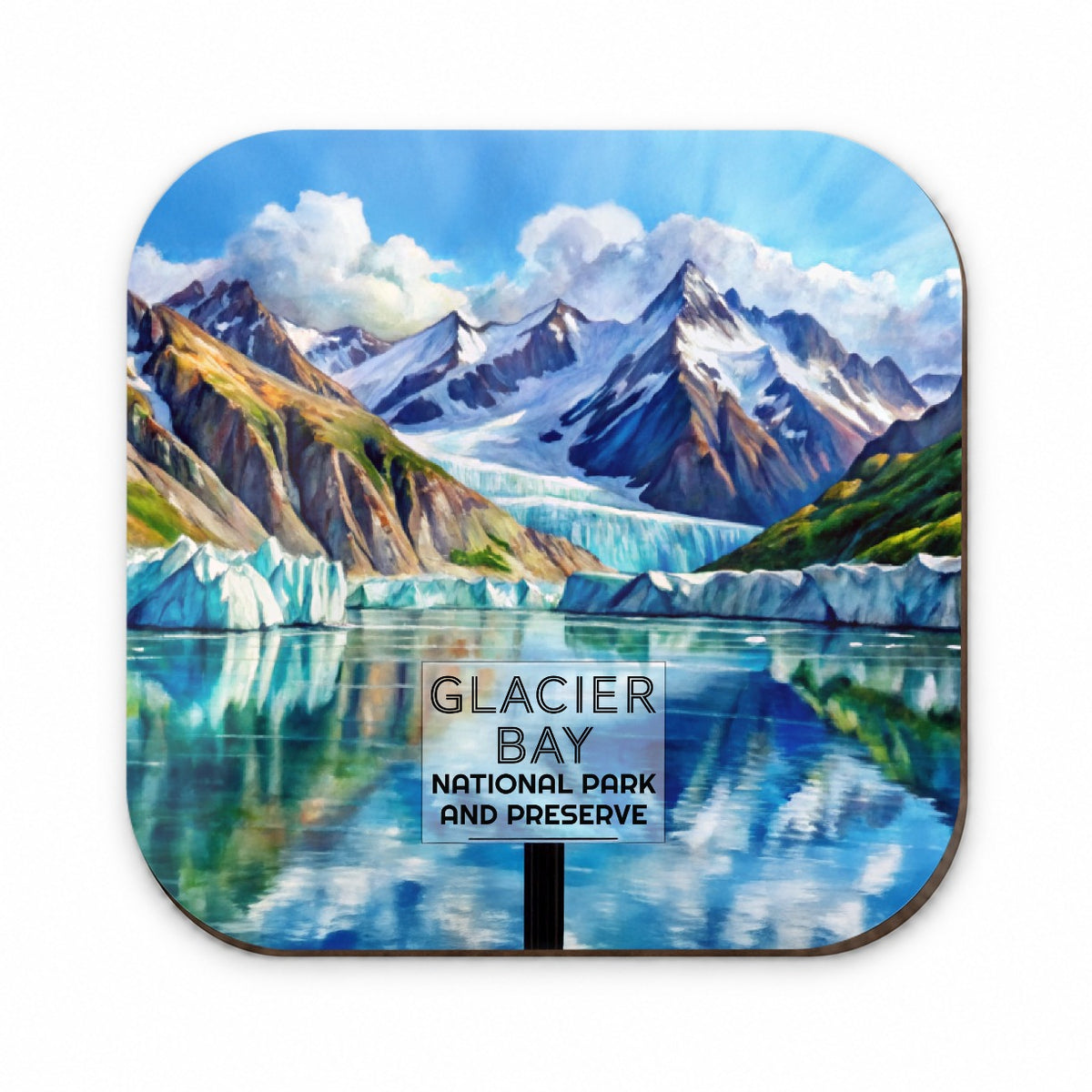 Glacier Bay National Park And Preserve Alaska Watercolor Fridge Magnet