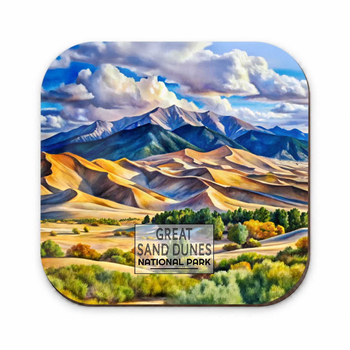 Great Sand Dunes National Park Watercolor Fridge Magnet
