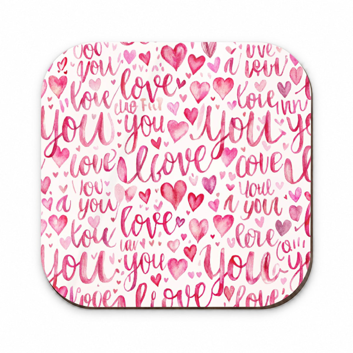 I Love You Script Pink Fridge Magnet