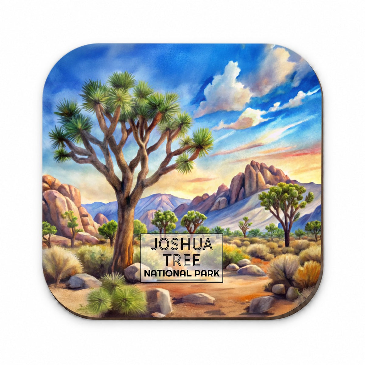 Joshua Tree National Park California Watercolor Fridge Magnet