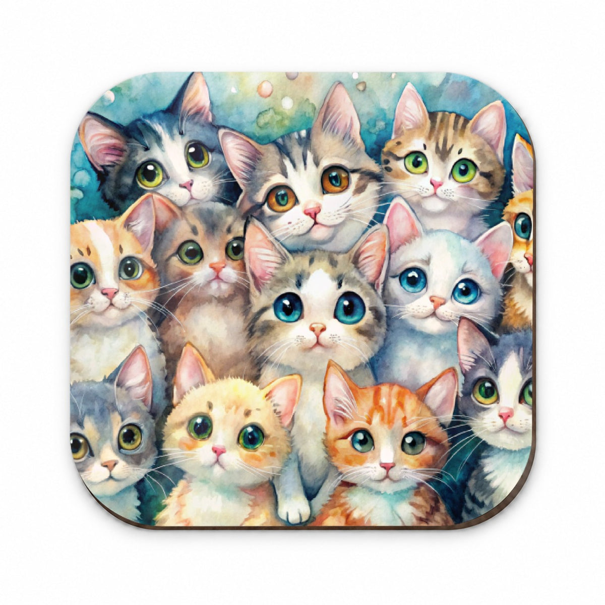 Lots Of Adorable Cats Watercolor Fridge Magnet