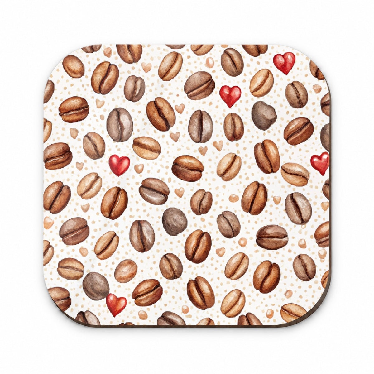 Lots Of Coffee Beans Hearts Fridge Magnet