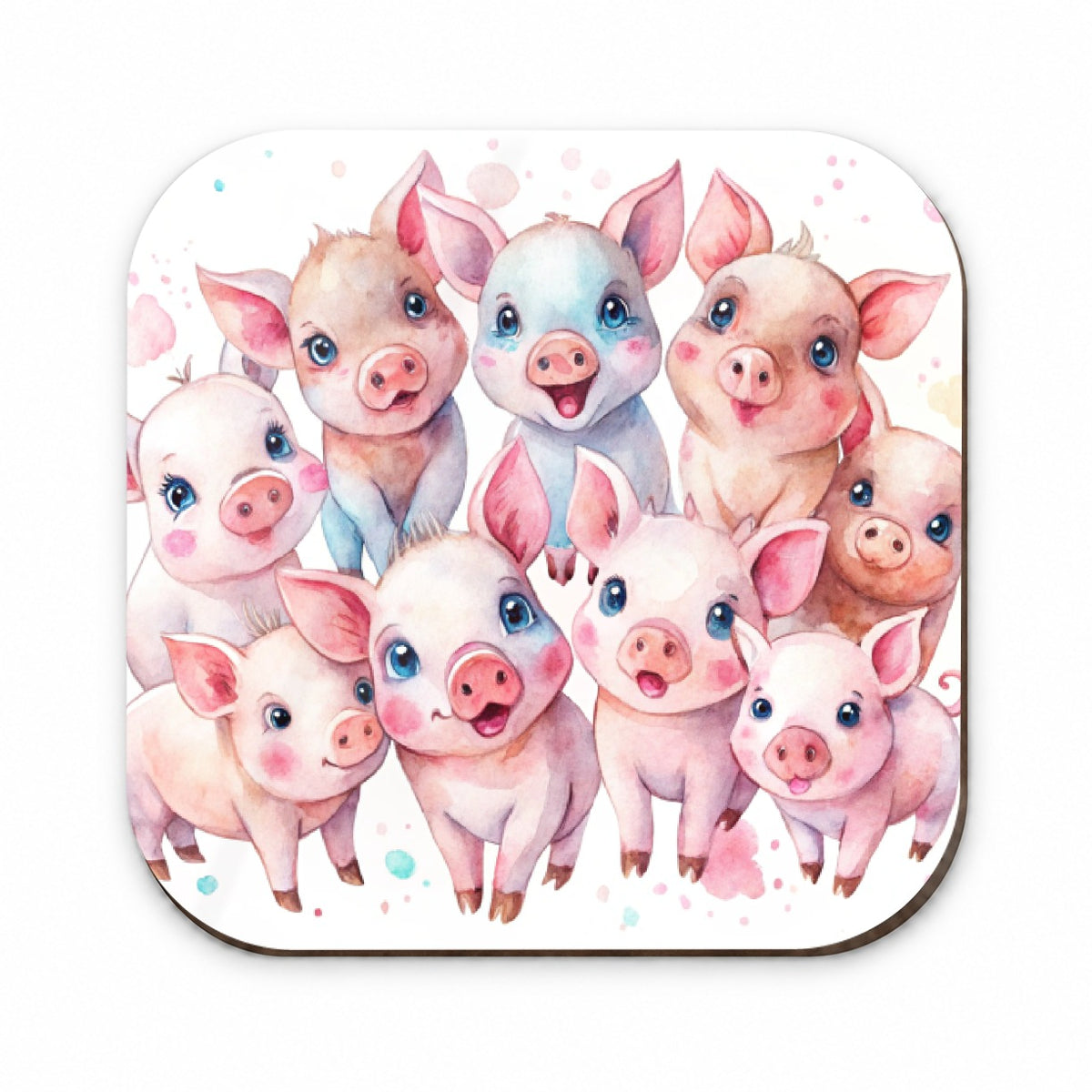 Lots Of Cute Pigs Watercolor Fridge Magnet