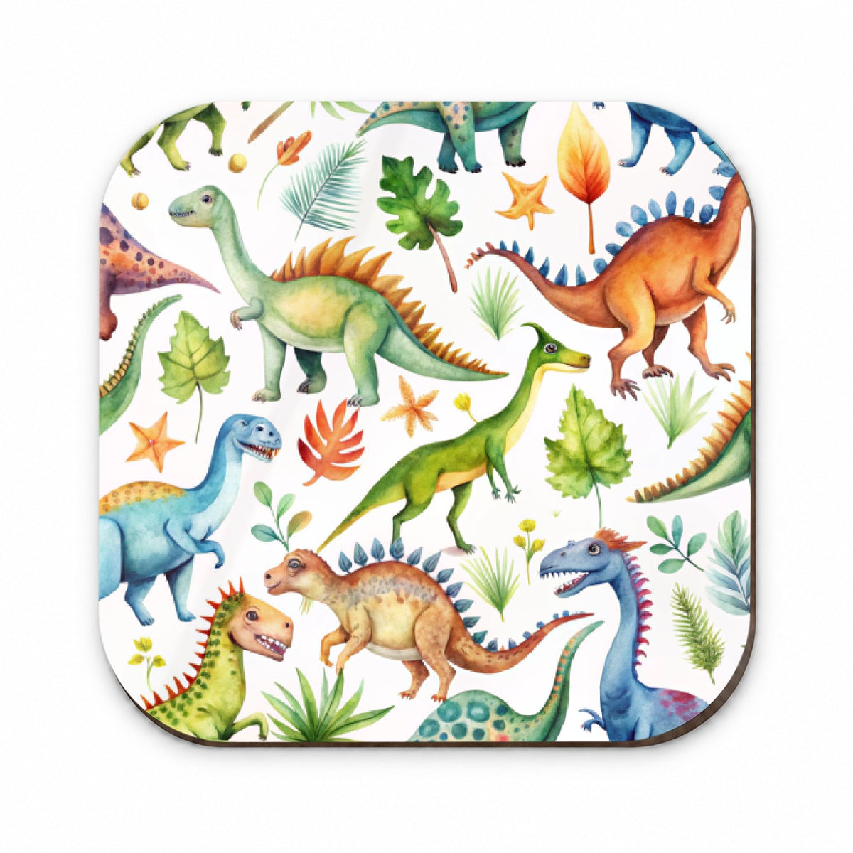 Lots Of Dinosaurs Watercolor Fridge Magnet