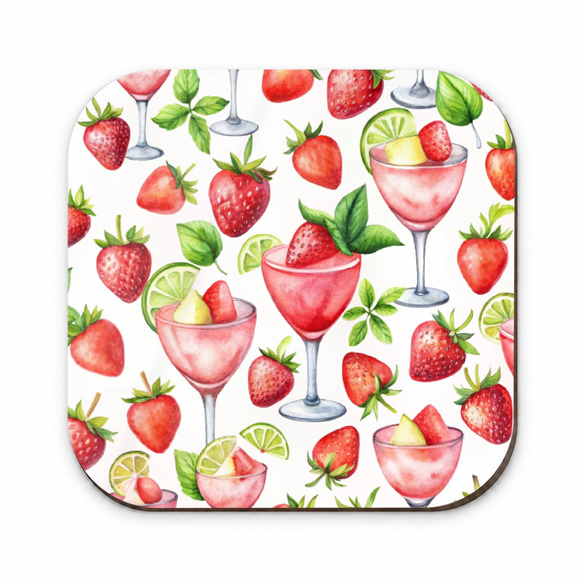 Lots Of Strawberry Daquiris Alcohol Fridge Magnet
