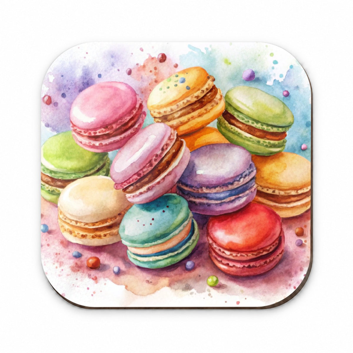 Macaron Cookies Watercolor Fridge Magnet