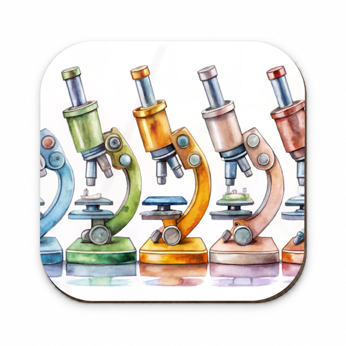 Microscopes In A Row Science Scientist Lab Anatomy Teacher Fridge Magnet