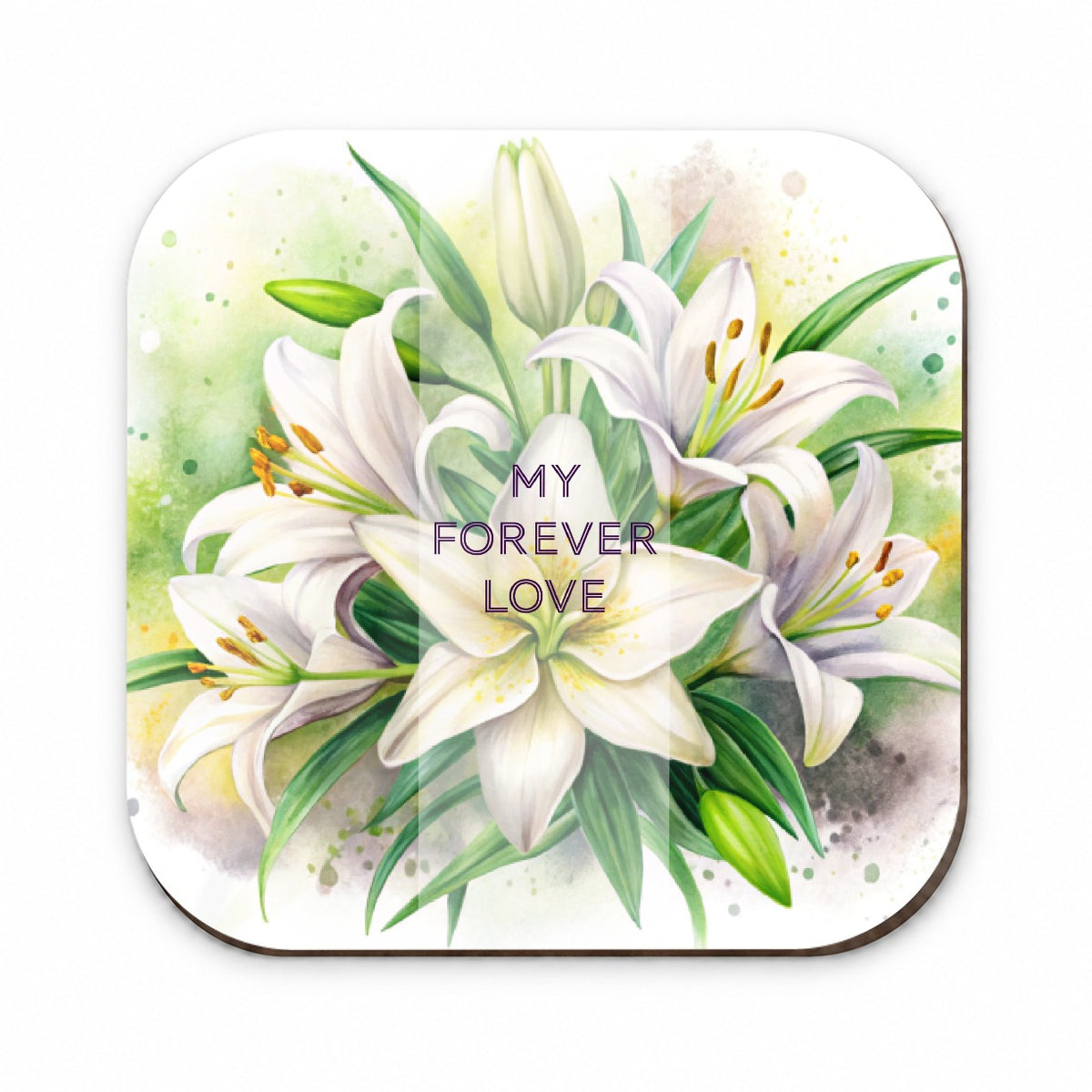 My Forever Love Wedding Anniversary Valentine's Easter Lily Flowers Fridge Magnet