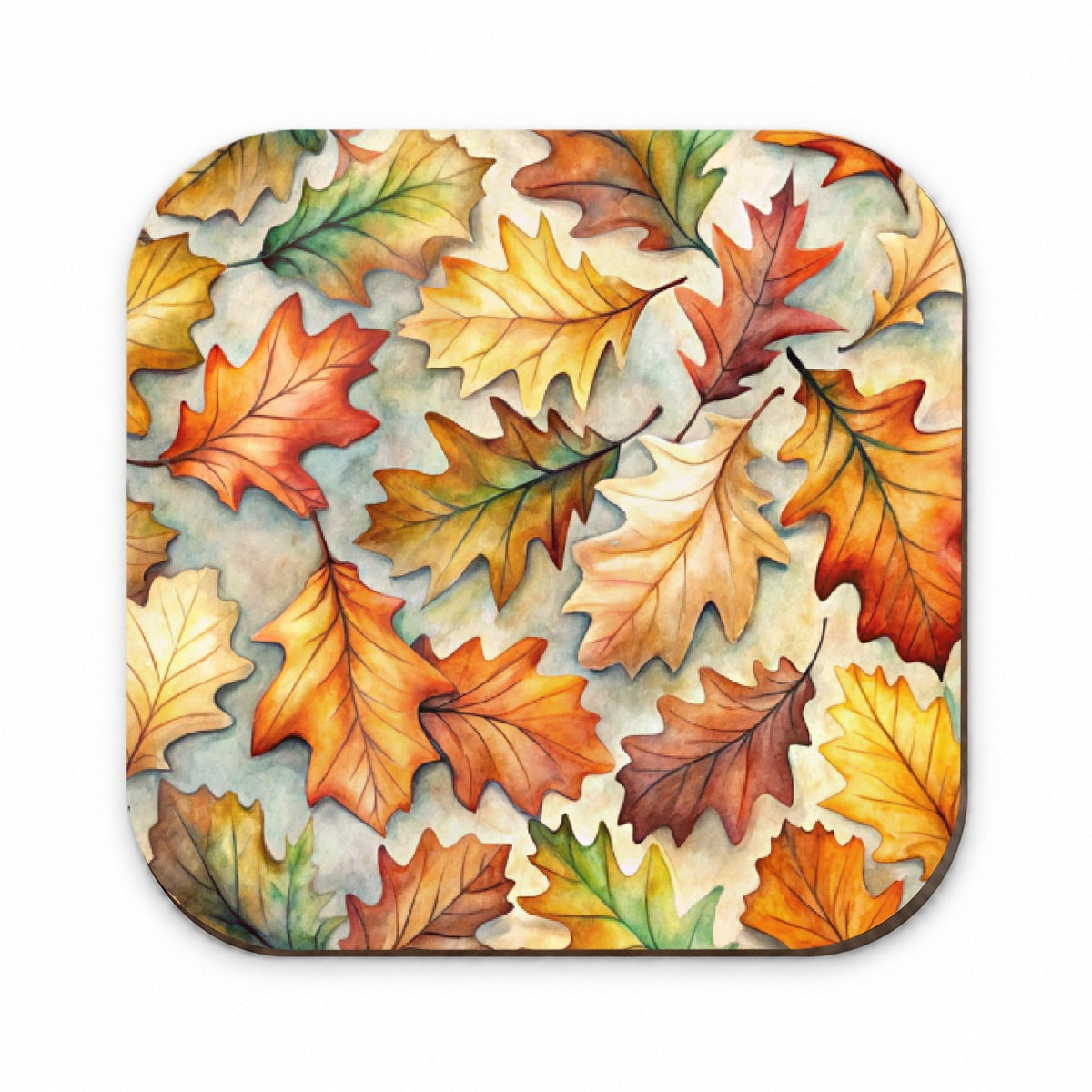 Oak Leaves Watercolor Fridge Magnet