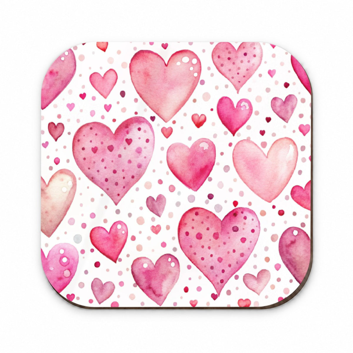 Pink Hearts Polka Dots Valentine's Love Anniversary Fridge Magnet