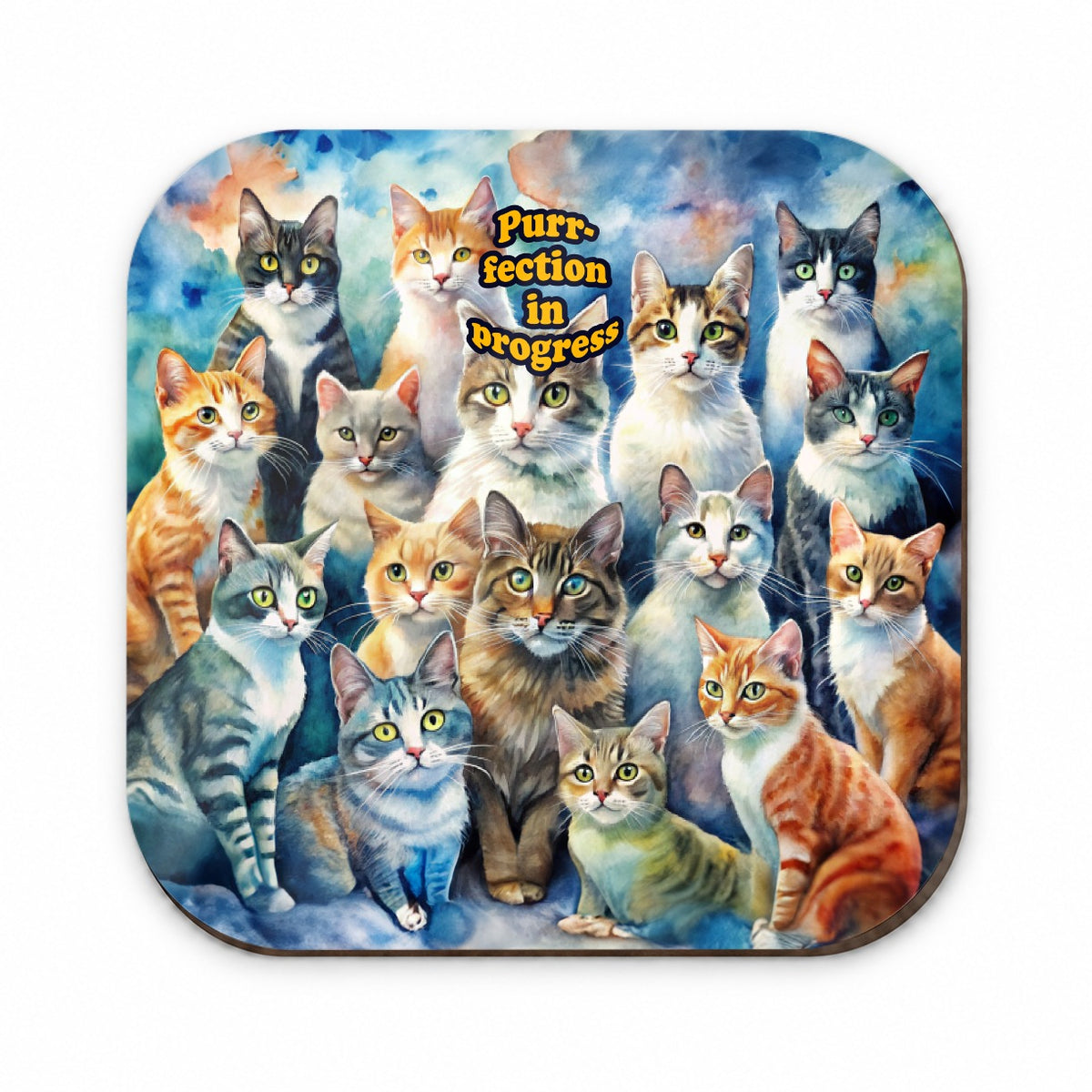 Purrfection Perfection In Progress Cats Lover Funny Fridge Magnet