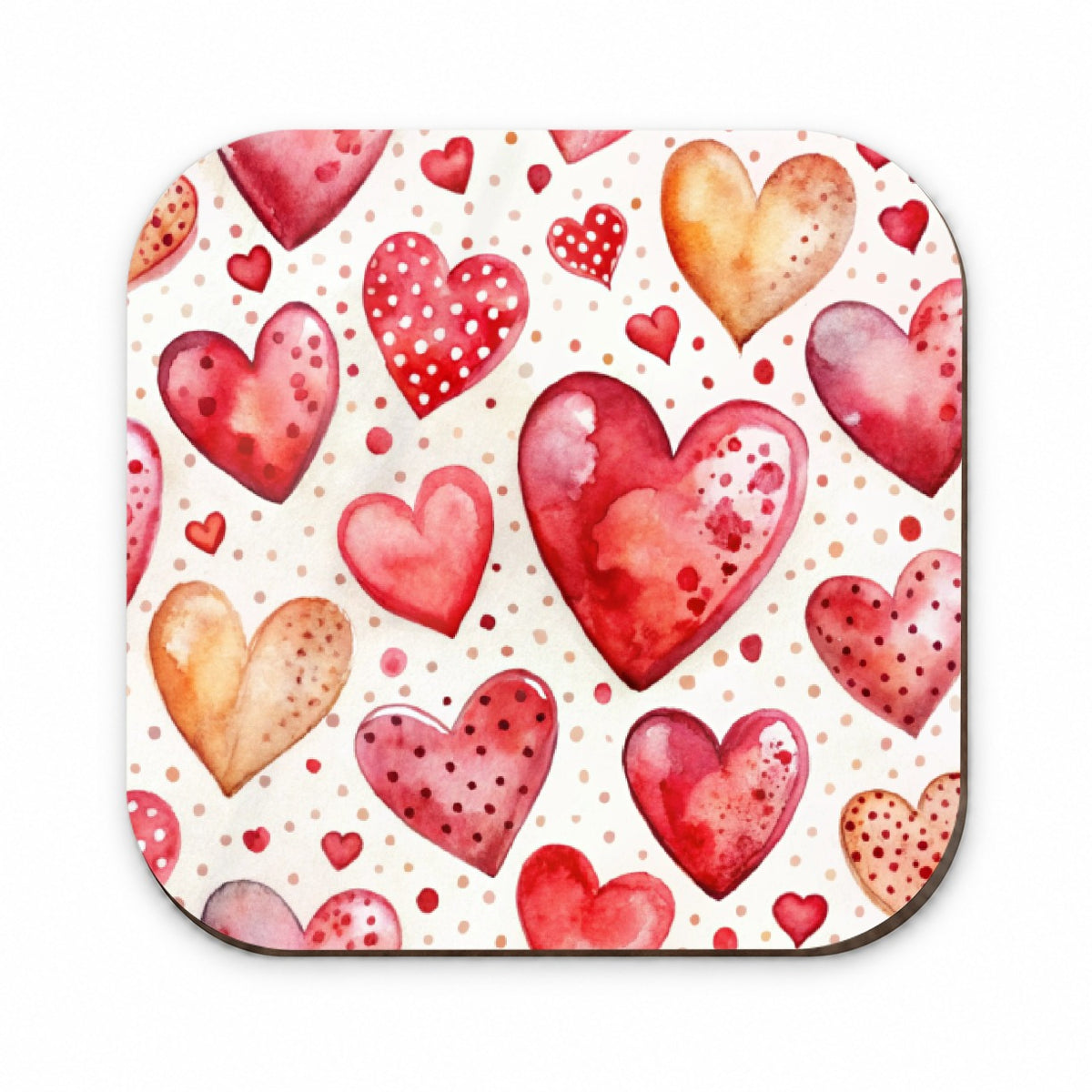 Red Hearts Polka Dots Love Valentine's Day Anniversary Fridge Magnet
